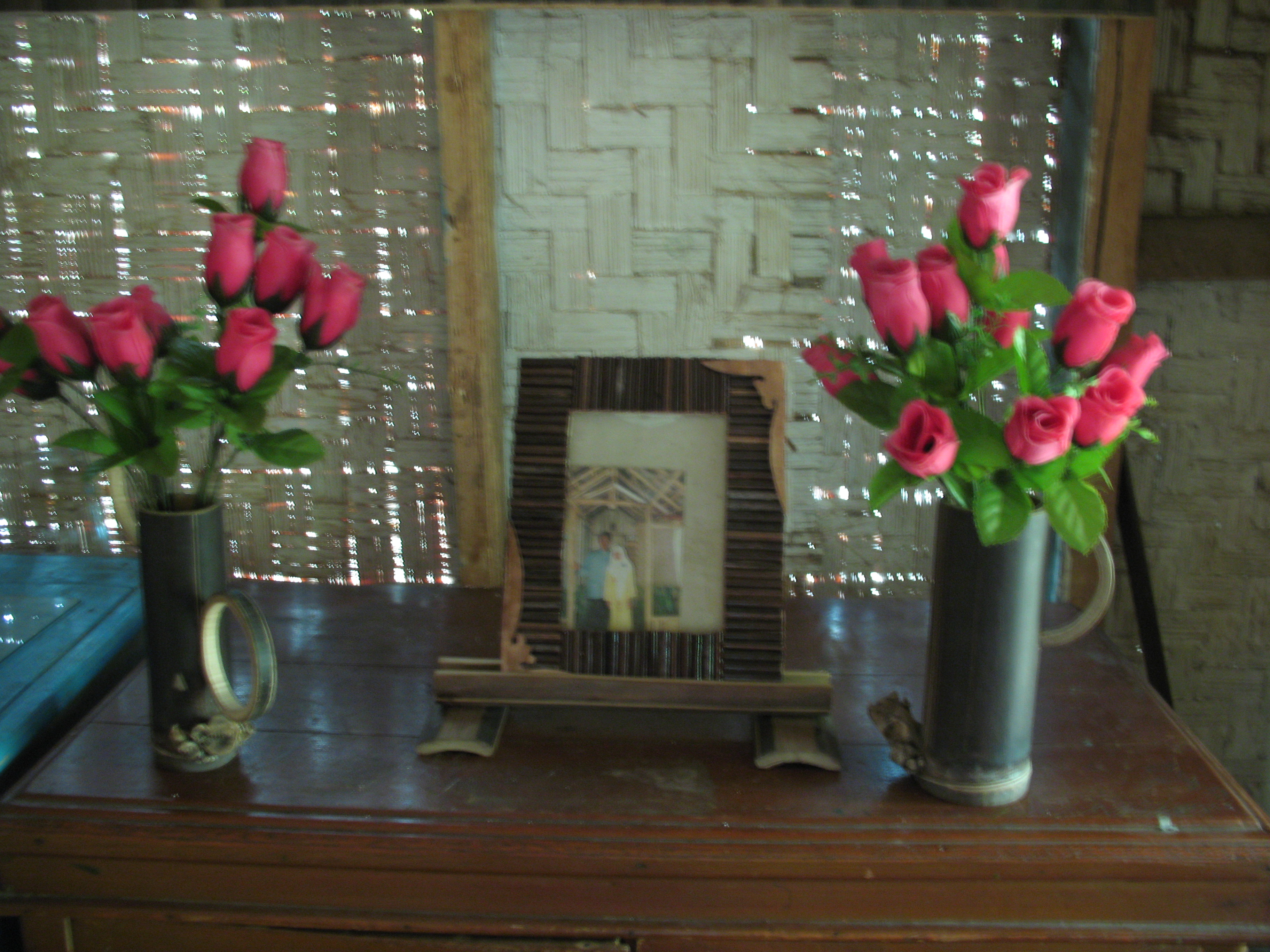  Pot  bunga  asbak bambu  kerajinan  bambu 